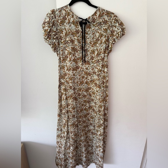 Doen Brown and Cream Floral Maxi Dress - Picture 2 of 7